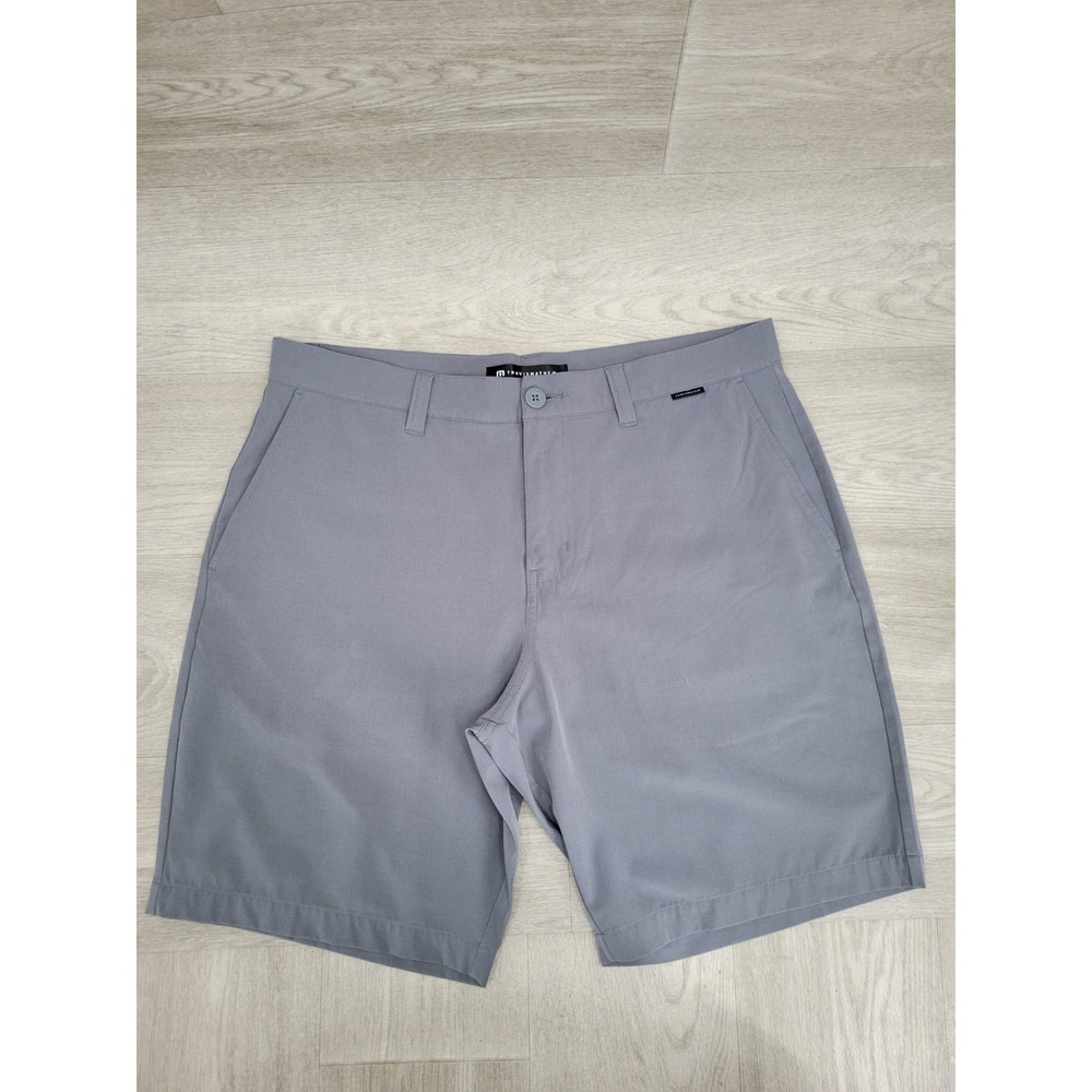TravisMathew Performance Shorts M's Size 34 Gray Golf Stretch Athleisure Casual